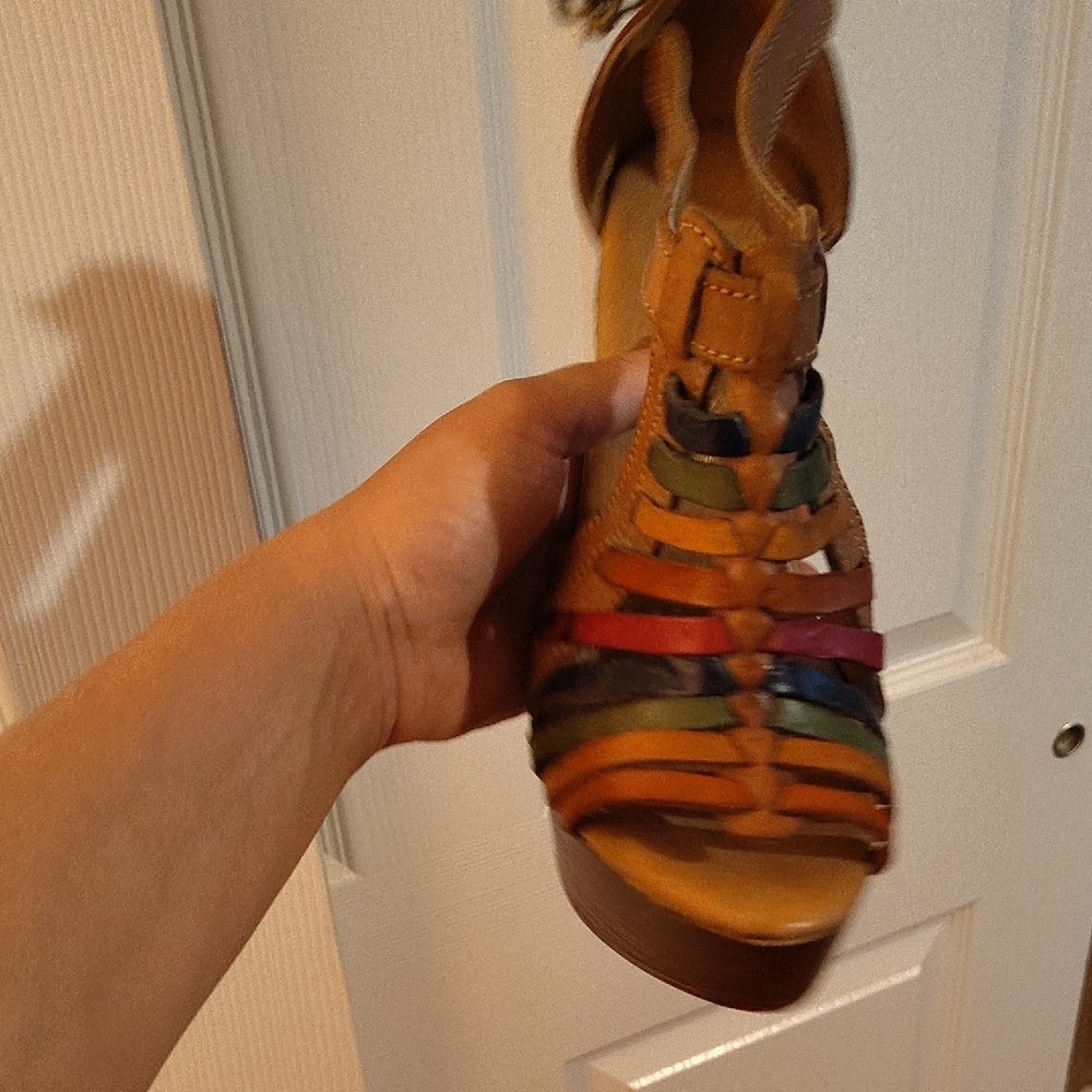 Multicolor Strappy Platform Sandals - image 3